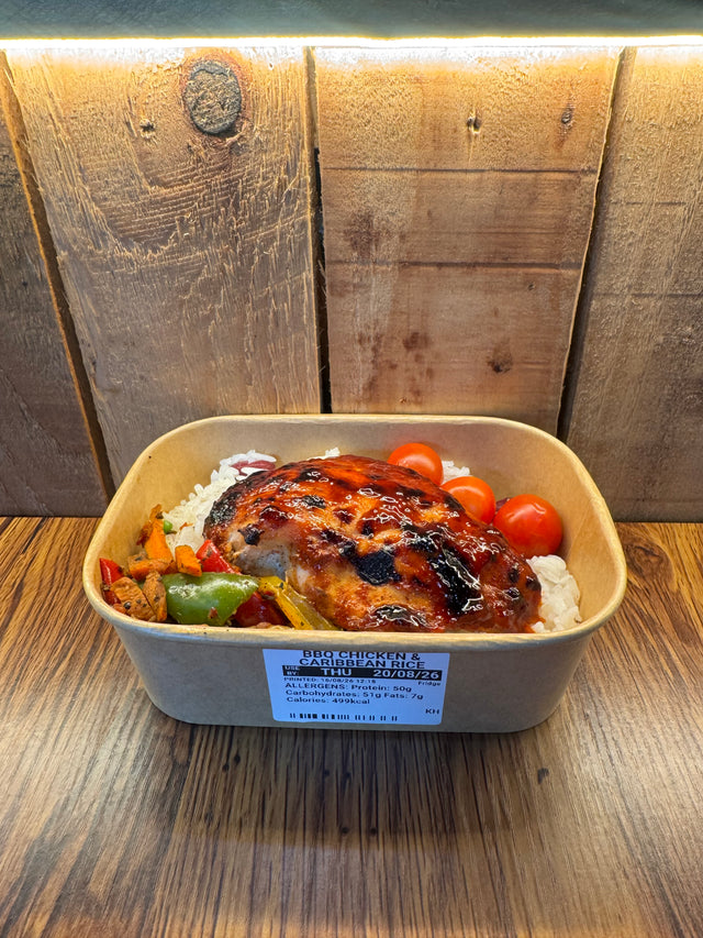 BBQ chicken & Caribbean rice