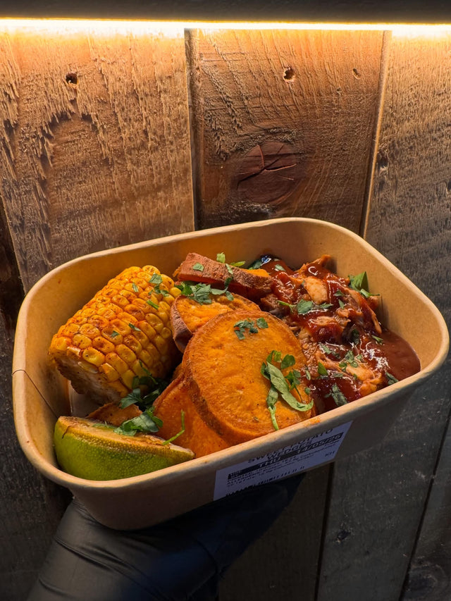 Jerk Chicken & Sweet Potato Wedges