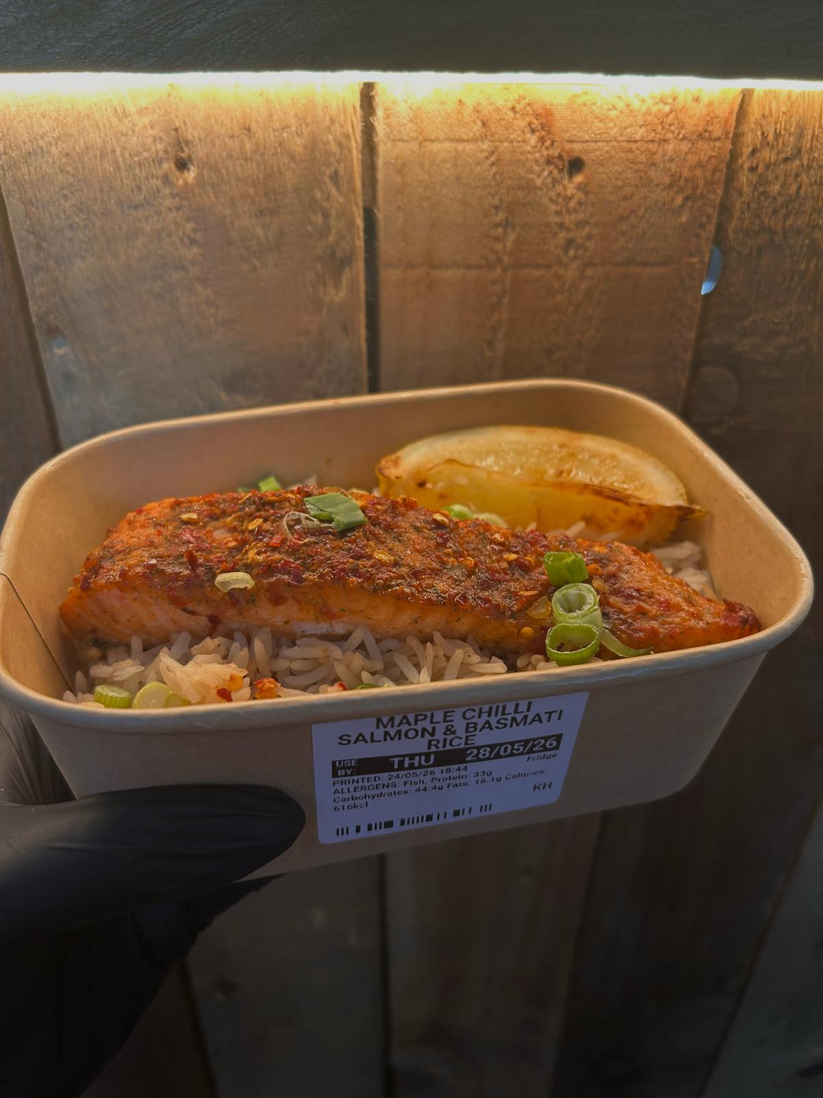 Maple Chilli Salmon & Rice